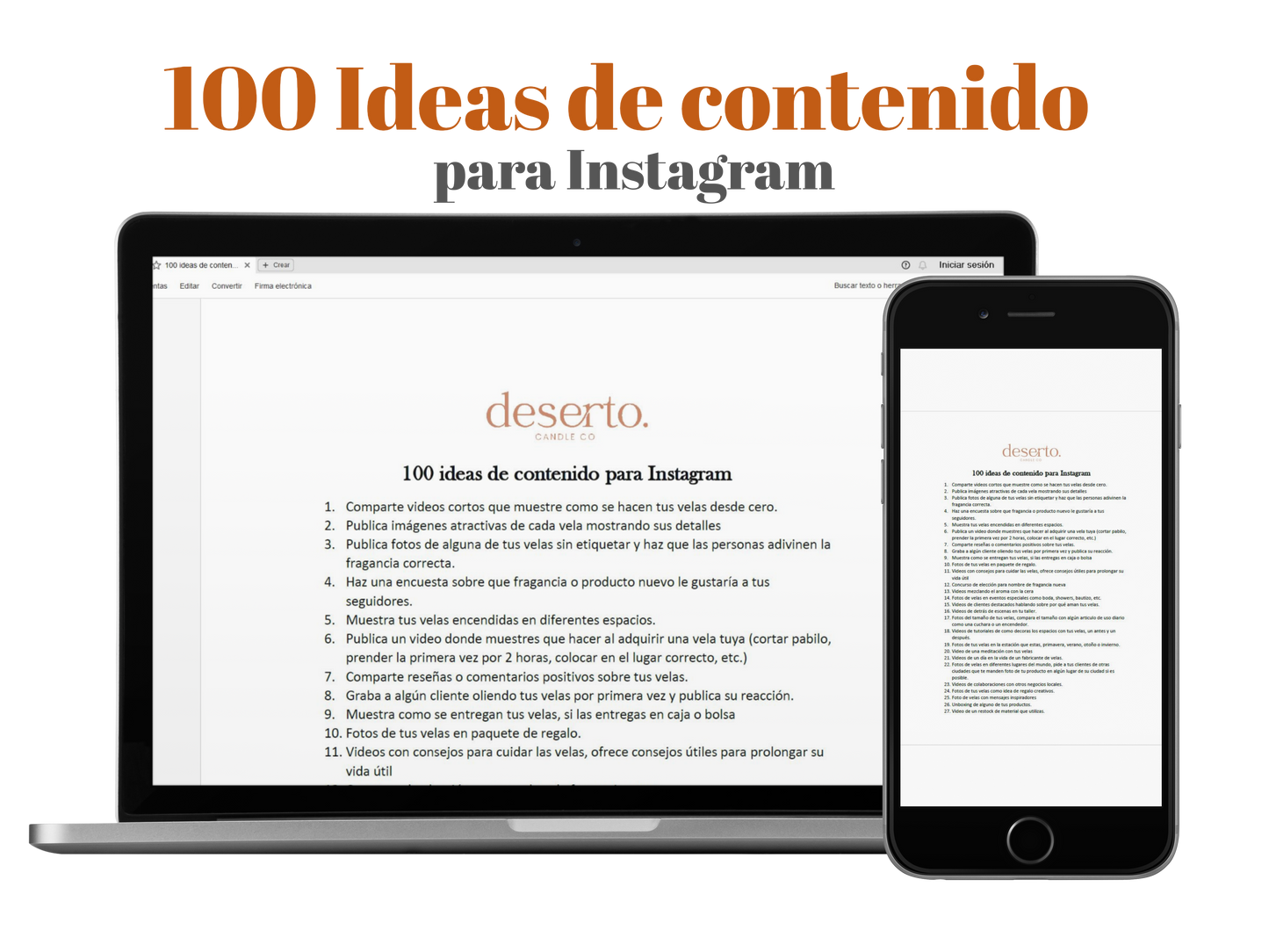 100 ideas de contenido para Instagram